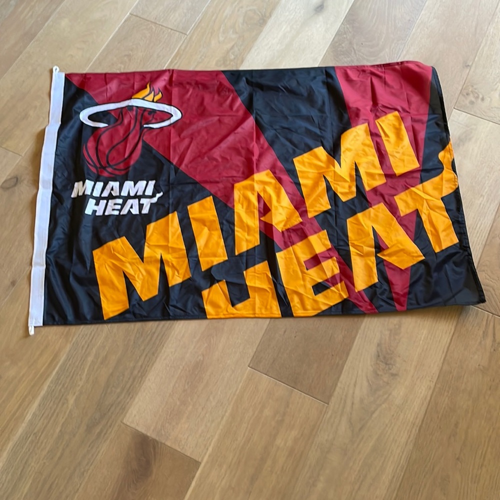 NBA Miami Heat flag. 41” x 41”.